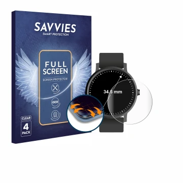 Parte frontale di una confezione del prodotto con il logo del marchio Savvies. Accanto è raffigurato il dispositivo Orologi (C