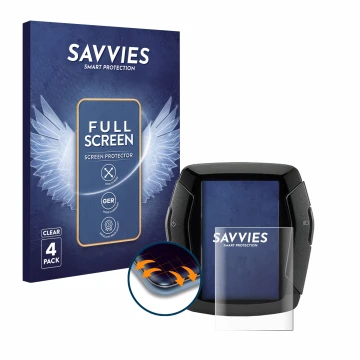 Parte frontale di una confezione del prodotto con il logo del marchio Savvies. Accanto è raffigurato il dispositivo Yamaha LCD