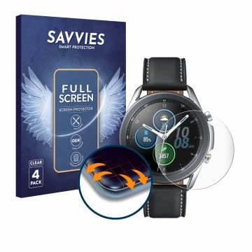 Parte frontale di una confezione del prodotto con il logo del marchio Savvies. Accanto è raffigurato il dispositivo Samsung Ga