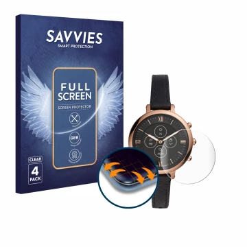 Parte frontale di una confezione del prodotto con il logo del marchio Savvies. Accanto è raffigurato il dispositivo Fossil Mon