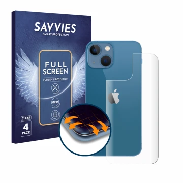 Parte frontale di una confezione del prodotto con il logo del marchio Savvies. Accanto è raffigurato il dispositivo Apple iPho
