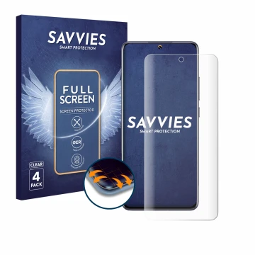 Parte frontale di una confezione del prodotto con il logo del marchio Savvies. Accanto è raffigurato il dispositivo Xiaomi 12X