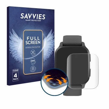 Parte frontale di una confezione del prodotto con il logo del marchio Savvies. Accanto è raffigurato il dispositivo Garmin Ven