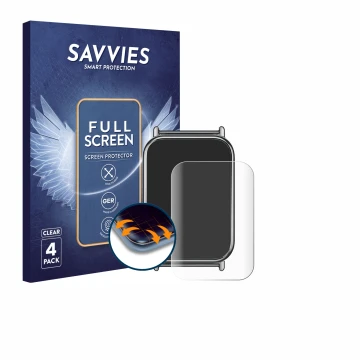 Parte frontale di una confezione del prodotto con il logo del marchio Savvies. Accanto è raffigurato il dispositivo Xiaomi Mi 