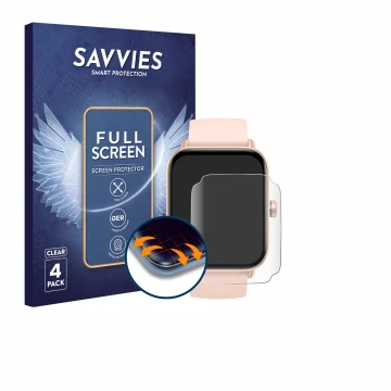 Parte frontale di una confezione del prodotto con il logo del marchio Savvies. Accanto è raffigurato il dispositivo Kalinco ID