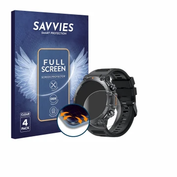 Parte frontale di una confezione del prodotto con il logo del marchio Savvies. Accanto è raffigurato il dispositivo GaWear K56