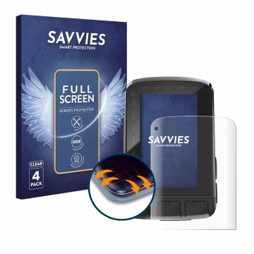 Parte frontale di una confezione del prodotto con il logo del marchio Savvies. Accanto è raffigurato il dispositivo Wahoo Elem