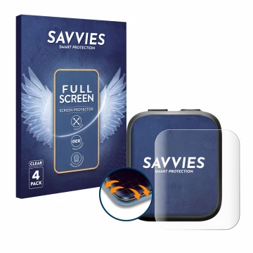 Parte frontale di una confezione del prodotto con il logo del marchio Savvies. Accanto è raffigurato il dispositivo Insta360 G