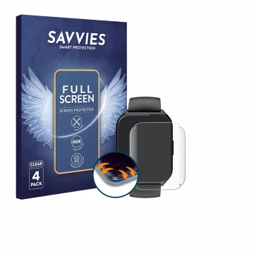 Parte frontale di una confezione del prodotto con il logo del marchio Savvies. Accanto è raffigurato il dispositivo Aycy MT65 