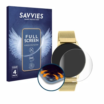 Parte frontale di una confezione del prodotto con il logo del marchio Savvies. Accanto è raffigurato il dispositivo Oozoo Q001