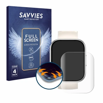 Parte frontale di una confezione del prodotto con il logo del marchio Savvies. Accanto è raffigurato il dispositivo Oukitel BT