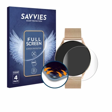 Parte frontale di una confezione del prodotto con il logo del marchio Savvies. Accanto è raffigurato il dispositivo Levowatch 