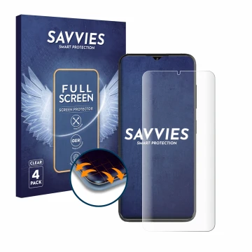 Parte frontale di una confezione del prodotto con il logo del marchio Savvies. Accanto è raffigurato il dispositivo ZTE Blade 