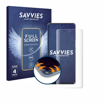 Parte frontale di una confezione del prodotto con il logo del marchio Savvies. Accanto è raffigurato il dispositivo Fossibot S