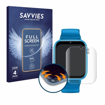 Parte frontale di una confezione del prodotto con il logo del marchio Savvies. Accanto è raffigurato il dispositivo Maxcom FW5