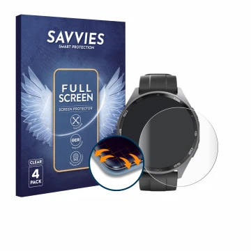 Parte frontale di una confezione del prodotto con il logo del marchio Savvies. Accanto è raffigurato il dispositivo Hama Smart