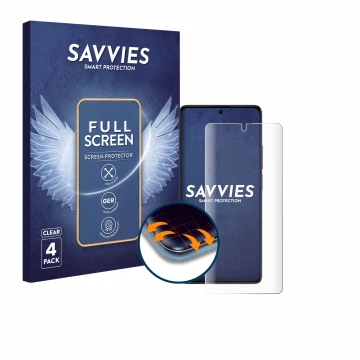 Parte frontale di una confezione del prodotto con il logo del marchio Savvies. Accanto è raffigurato il dispositivo Xiaomi Poc