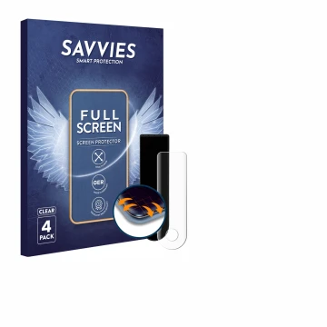 Parte frontale di una confezione del prodotto con il logo del marchio Savvies. Accanto è raffigurato il dispositivo Xiaomi Ele