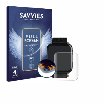 Parte frontale di una confezione del prodotto con il logo del marchio Savvies. Accanto è raffigurato il dispositivo Garmin Ven