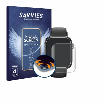 Parte frontale di una confezione del prodotto con il logo del marchio Savvies. Accanto è raffigurato il dispositivo RLQA G104 