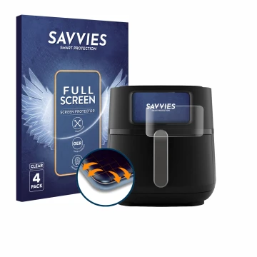 Parte frontale di una confezione del prodotto con il logo del marchio Savvies. Accanto è raffigurato il dispositivo Philips Ai