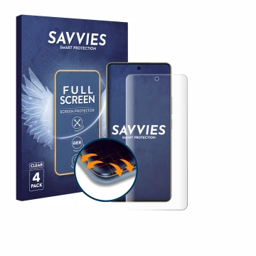 Parte frontale di una confezione del prodotto con il logo del marchio Savvies. Accanto è raffigurato il dispositivo realme 16 