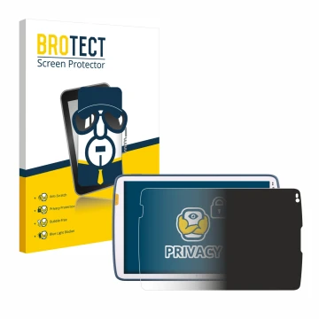 Parte frontale di una confezione del prodotto con il logo del marchio BROTECT. Accanto è raffigurato il dispositivo Zebra ET45