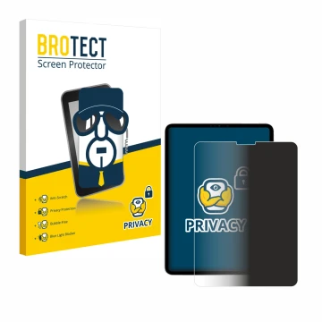 Parte frontale di una confezione del prodotto con il logo del marchio BROTECT. Accanto è raffigurato il dispositivo Apple iPad