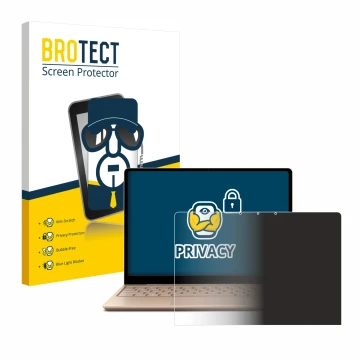 Parte frontale di una confezione del prodotto con il logo del marchio BROTECT. Accanto è raffigurato il dispositivo Microsoft 