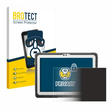 Parte frontale di una confezione del prodotto con il logo del marchio BROTECT. Accanto è raffigurato il dispositivo Panasonic 