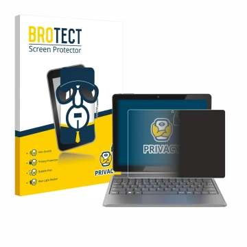 Parte frontale di una confezione del prodotto con il logo del marchio BROTECT. Accanto è raffigurato il dispositivo Alldocube 