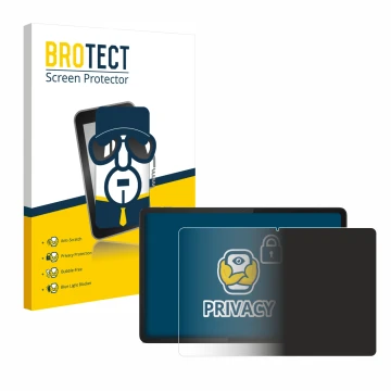 Parte frontale di una confezione del prodotto con il logo del marchio BROTECT. Accanto è raffigurato il dispositivo Lenovo Tab