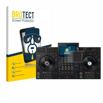 Parte frontale di una confezione del prodotto con il logo del marchio BROTECT. Accanto è raffigurato il dispositivo AlphaTheta