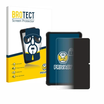 Parte frontale di una confezione del prodotto con il logo del marchio BROTECT. Accanto è raffigurato il dispositivo Hotwav R8 