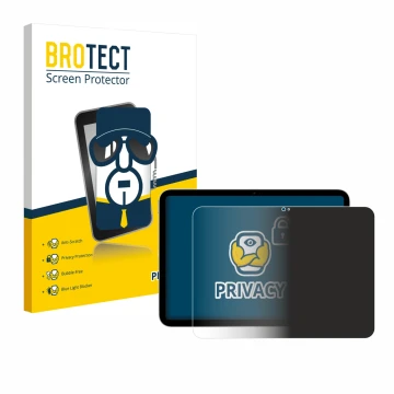 Parte frontale di una confezione del prodotto con il logo del marchio BROTECT. Accanto è raffigurato il dispositivo Apple iPad