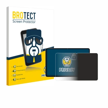 Parte frontale di una confezione del prodotto con il logo del marchio BROTECT. Accanto è raffigurato il dispositivo Nubia Pad 