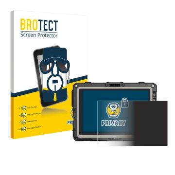 Parte frontale di una confezione del prodotto con il logo del marchio BROTECT. Accanto è raffigurato il dispositivo Getac UX10