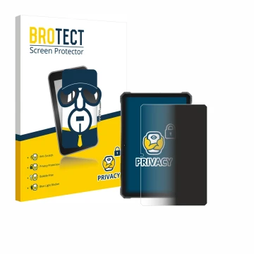 Parte frontale di una confezione del prodotto con il logo del marchio BROTECT. Accanto è raffigurato il dispositivo Hotwav R9 