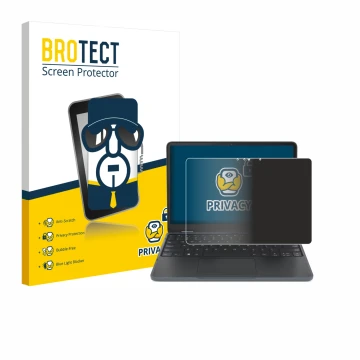 Parte frontale di una confezione del prodotto con il logo del marchio BROTECT. Accanto è raffigurato il dispositivo Lenovo 500