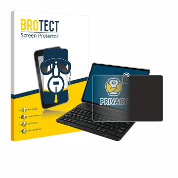 Parte frontale di una confezione del prodotto con il logo del marchio BROTECT. Accanto è raffigurato il dispositivo Tabwee T90