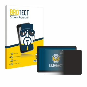 Parte frontale di una confezione del prodotto con il logo del marchio BROTECT. Accanto è raffigurato il dispositivo Cubot Tab 