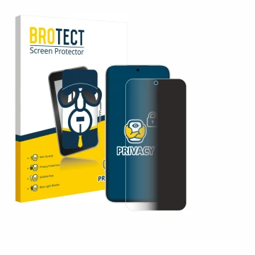 Parte frontale di una confezione del prodotto con il logo del marchio BROTECT. Accanto è raffigurato il dispositivo Honor 500 