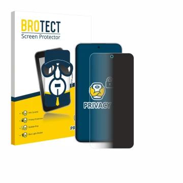 Parte frontale di una confezione del prodotto con il logo del marchio BROTECT. Accanto è raffigurato il dispositivo Xiaomi Red