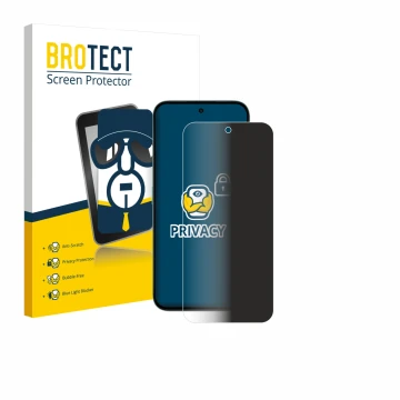 Parte frontale di una confezione del prodotto con il logo del marchio BROTECT. Accanto è raffigurato il dispositivo Honor X6c 