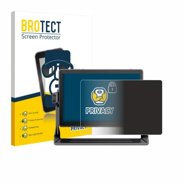 Parte frontale di una confezione del prodotto con il logo del marchio BROTECT. Accanto è raffigurato il dispositivo Feelworld 