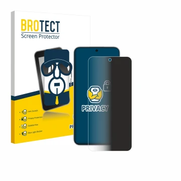 Parte frontale di una confezione del prodotto con il logo del marchio BROTECT. Accanto è raffigurato il dispositivo Oppo F31 c