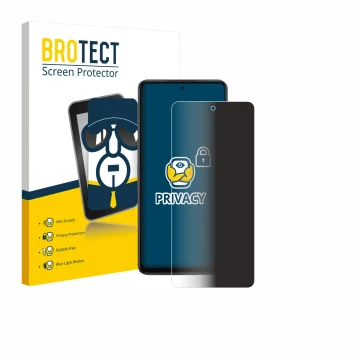 Parte frontale di una confezione del prodotto con il logo del marchio BROTECT. Accanto è raffigurato il dispositivo Oppo K13x 