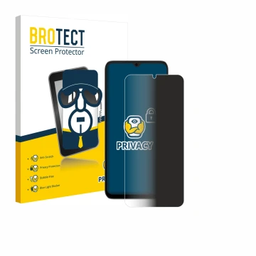 Parte frontale di una confezione del prodotto con il logo del marchio BROTECT. Accanto è raffigurato il dispositivo Doogee Not