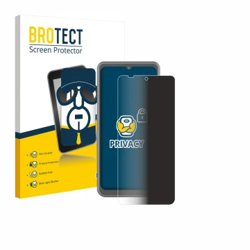 Parte frontale di una confezione del prodotto con il logo del marchio BROTECT. Accanto è raffigurato il dispositivo Sonim XP P