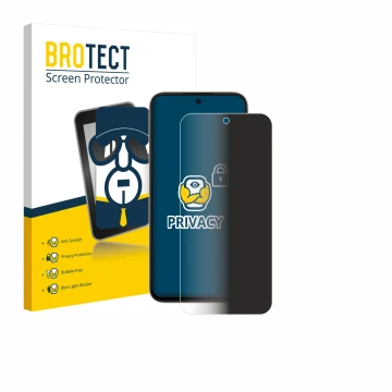 Parte frontale di una confezione del prodotto con il logo del marchio BROTECT. Accanto è raffigurato il dispositivo Oppo A6c c